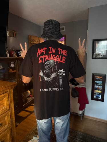 Customer photo review of Art in the Struggle Tee