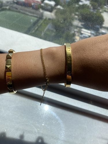 Customer photo review of JUSTE RING 2.65MM GOLD DIAMOND