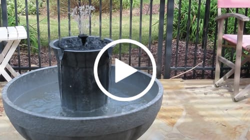 Customer video review of Two Button Fountain Pump and Battery Compartment - no connection port