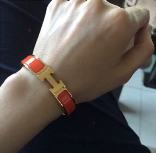 Customer photo review of H ORANGE BRACELET
