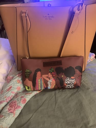 Customer photo review of Squad Espresso Brown Cosmetic Bag