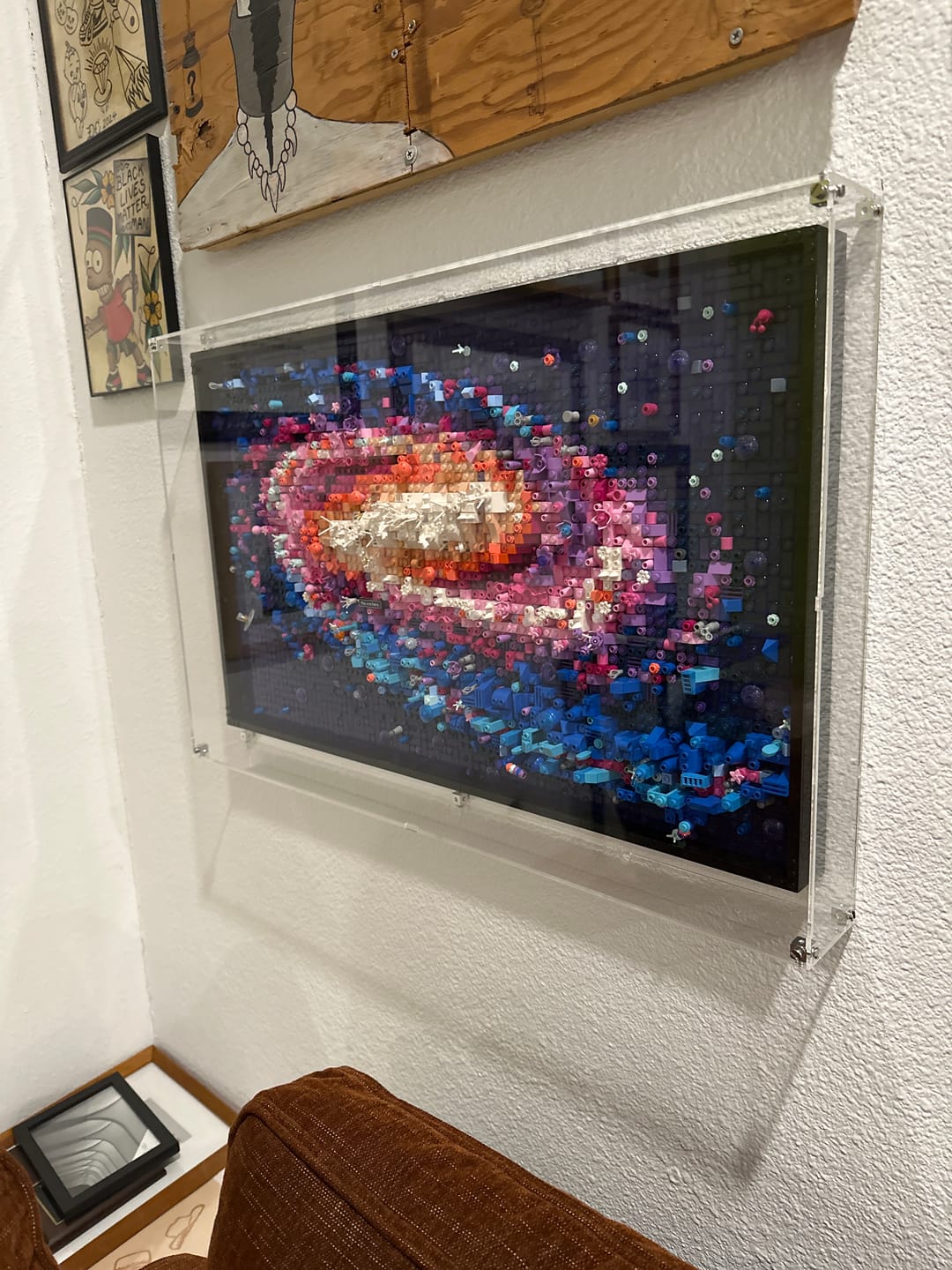 Customer photo review of Wall Mounted Display Case for LEGO® 31212 Art The Milky Way Galaxy