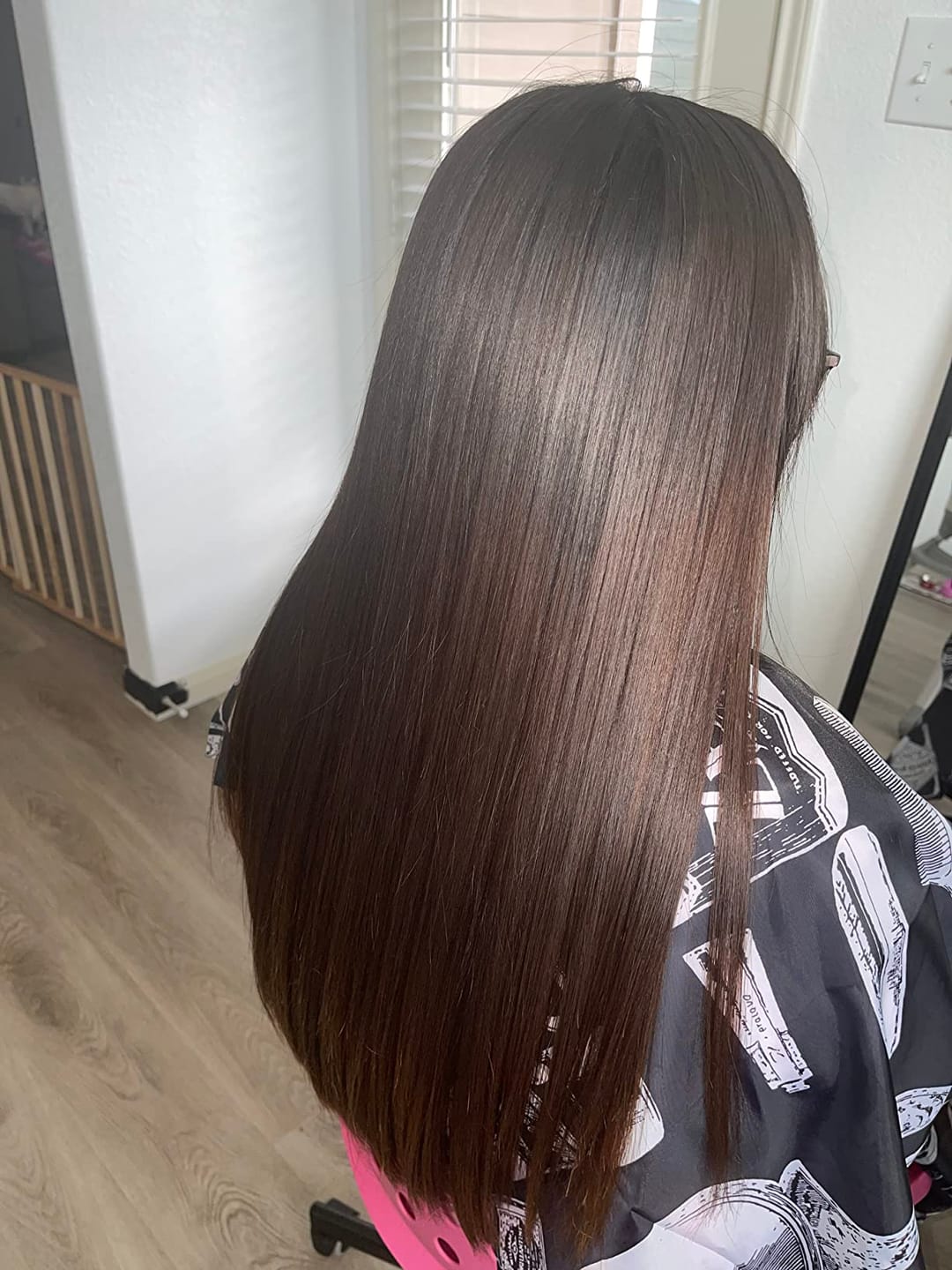 Customer photo review of Keragen Brazilian Keratin Hair Treatment – Premium Straightening Cream, Sulfate-Free Anti-Frizz Formula, Perfect for Dry & Damaged Hair, Complete Kit Combo Set