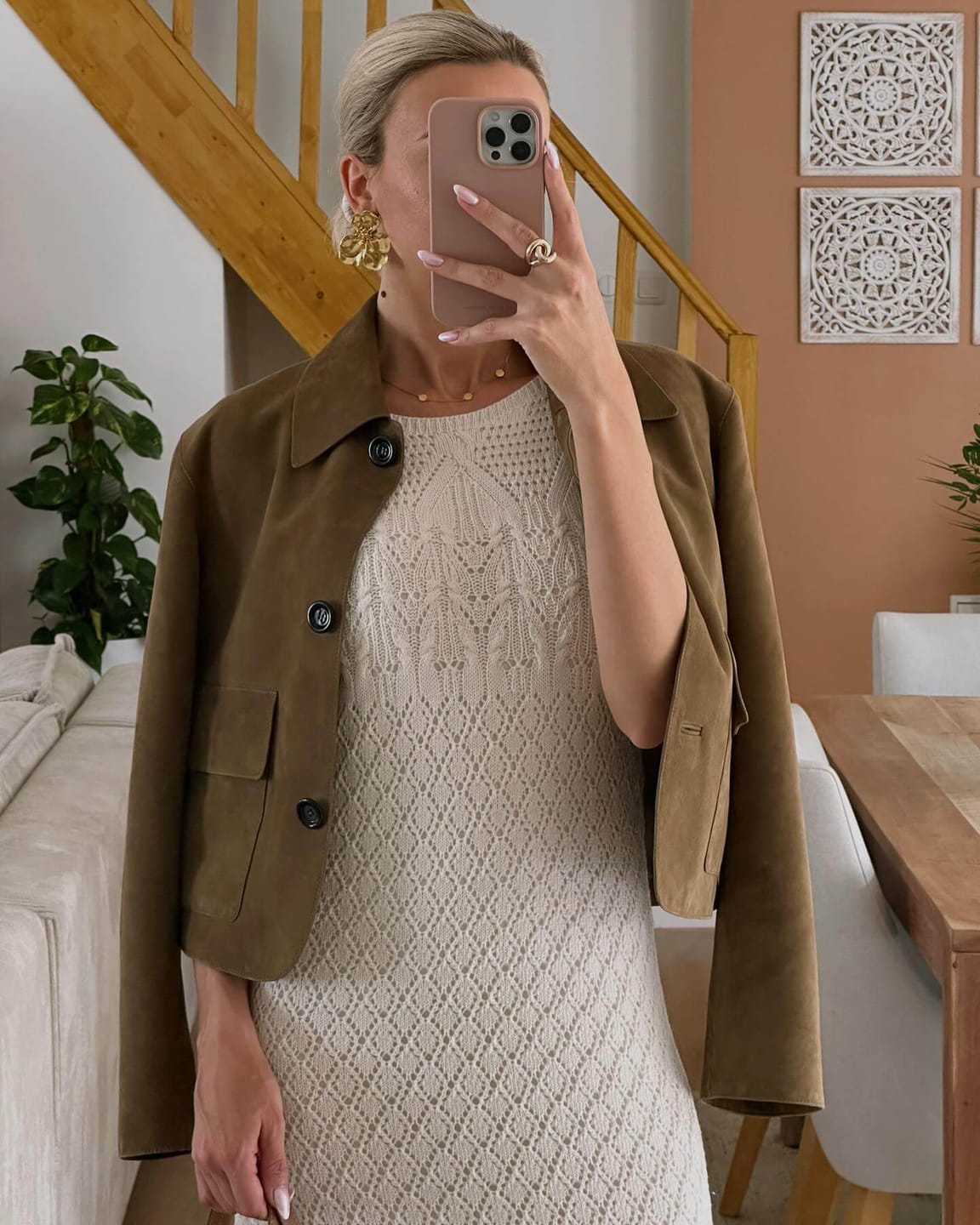 Customer photo review of Mirlinda Suede Jacket