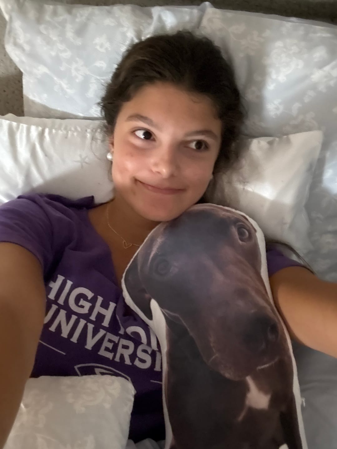 Customer photo review of Custom Dog Shaped Memorial Pillow for Pet Owners from Your Pet Picture