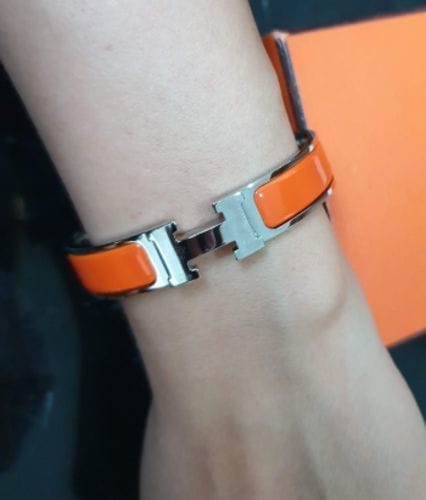 Customer photo review of H ORANGE BRACELET