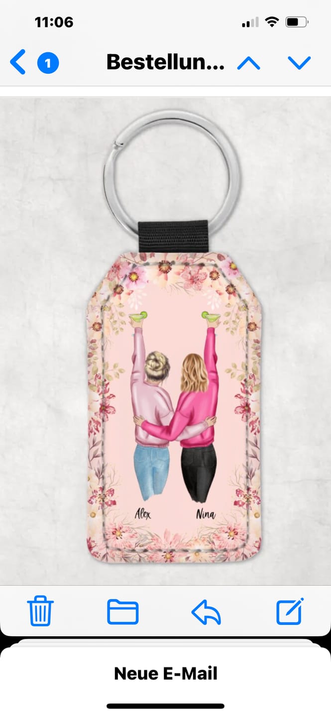 Customer photo review of Best friends forever - Personalisierter Schlüsselanhänger aus Kunstleder