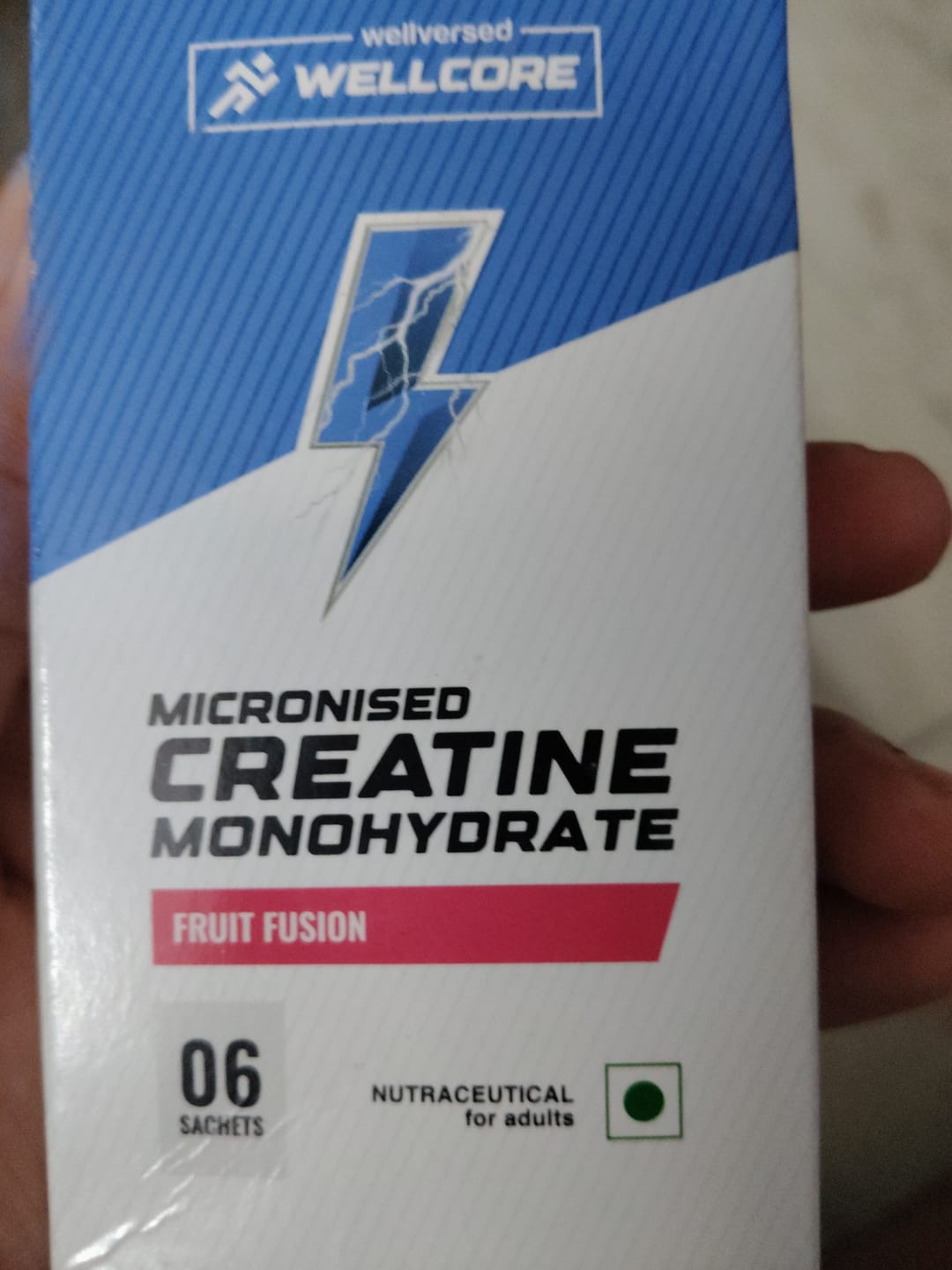 Customer photo review of Wellcore - Pure Micronised Creatine Monohydrate | Fruit Fusion (6 Sachets)