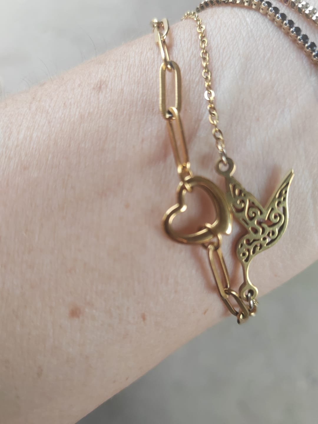Customer photo review of Bratara Heart Link