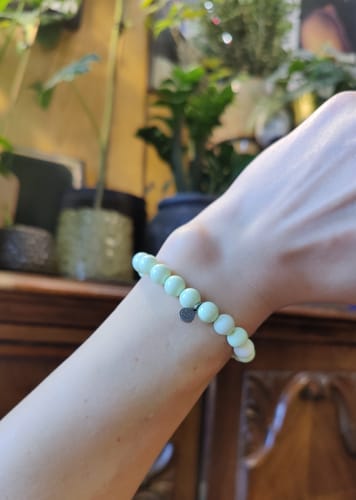 Customer photo review of Australian Lemon Chrysoprase Bracelet