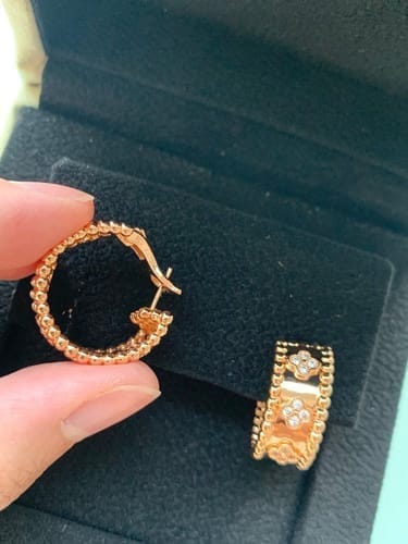 Customer photo review of PERLEE DIAMOND EARRINGS