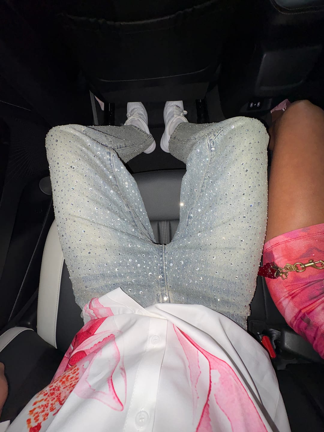 Customer photo review of Aelfric Eden Rhinestone Baggy Jeans