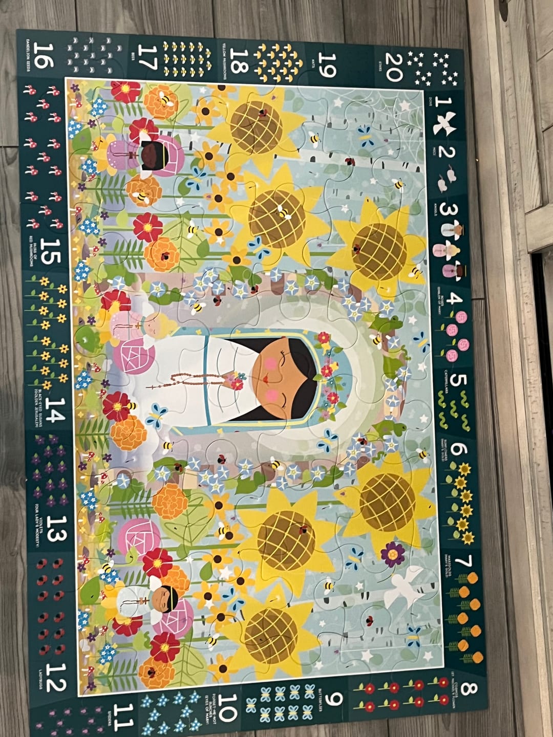 Customer photo review of Mary Garden Counting Search & Find Giant Floor Puzzle 24" x 36"
