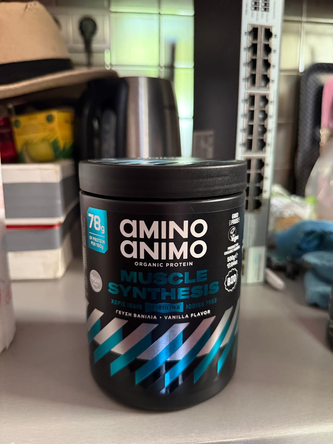 Customer photo review of Πρωτεΐνη Muscle Synthesis 500γρ