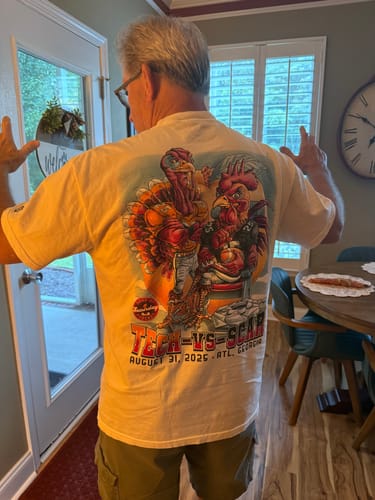 Customer photo review of *Limited Edition* Sons Of Saturday x Glory Days Apparel Bird Brawl T-Shirt