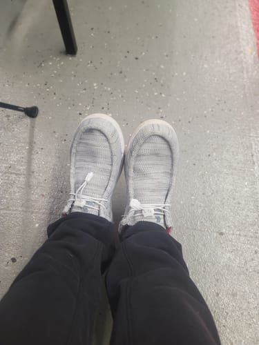 Customer photo review of SKŌNI Men's Golf Shoe - Grey/Pink