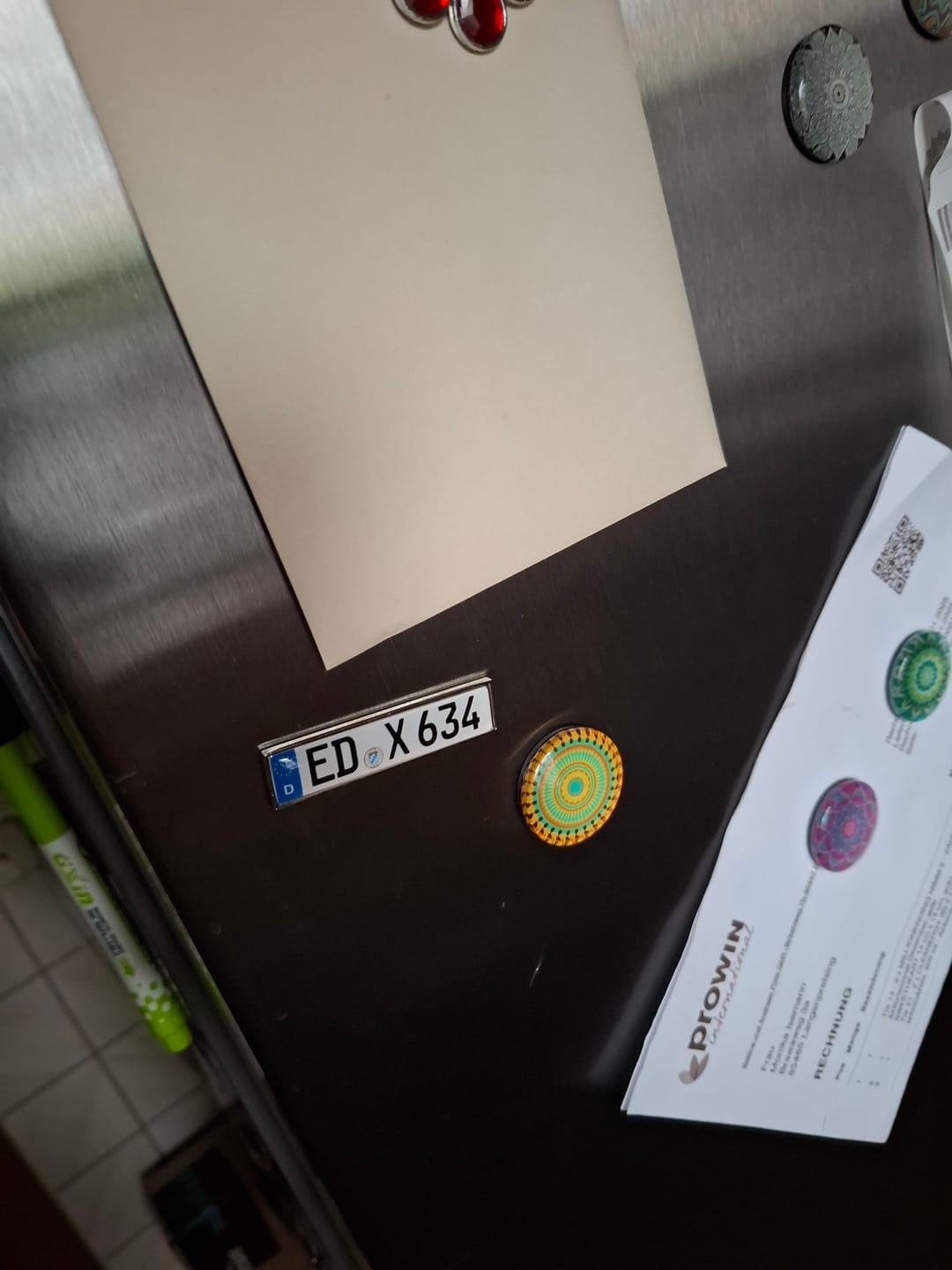 Customer photo review of Kühlschrankmagnet aus Metall - Kennzeichen Deutschland - individuell personalisierbar
