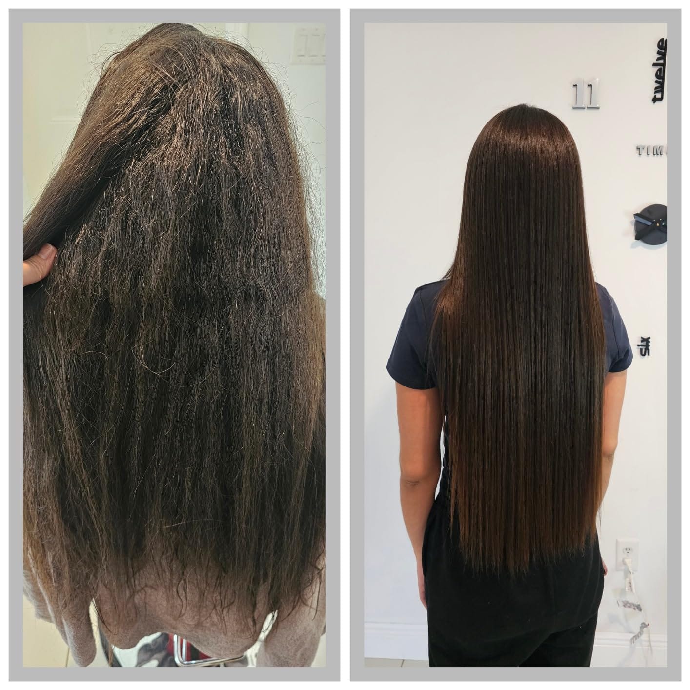 Customer photo review of KERAGEN Brazilian Keratin Smoothing Treatment Formaldehyde-Free Blowout Straightening System