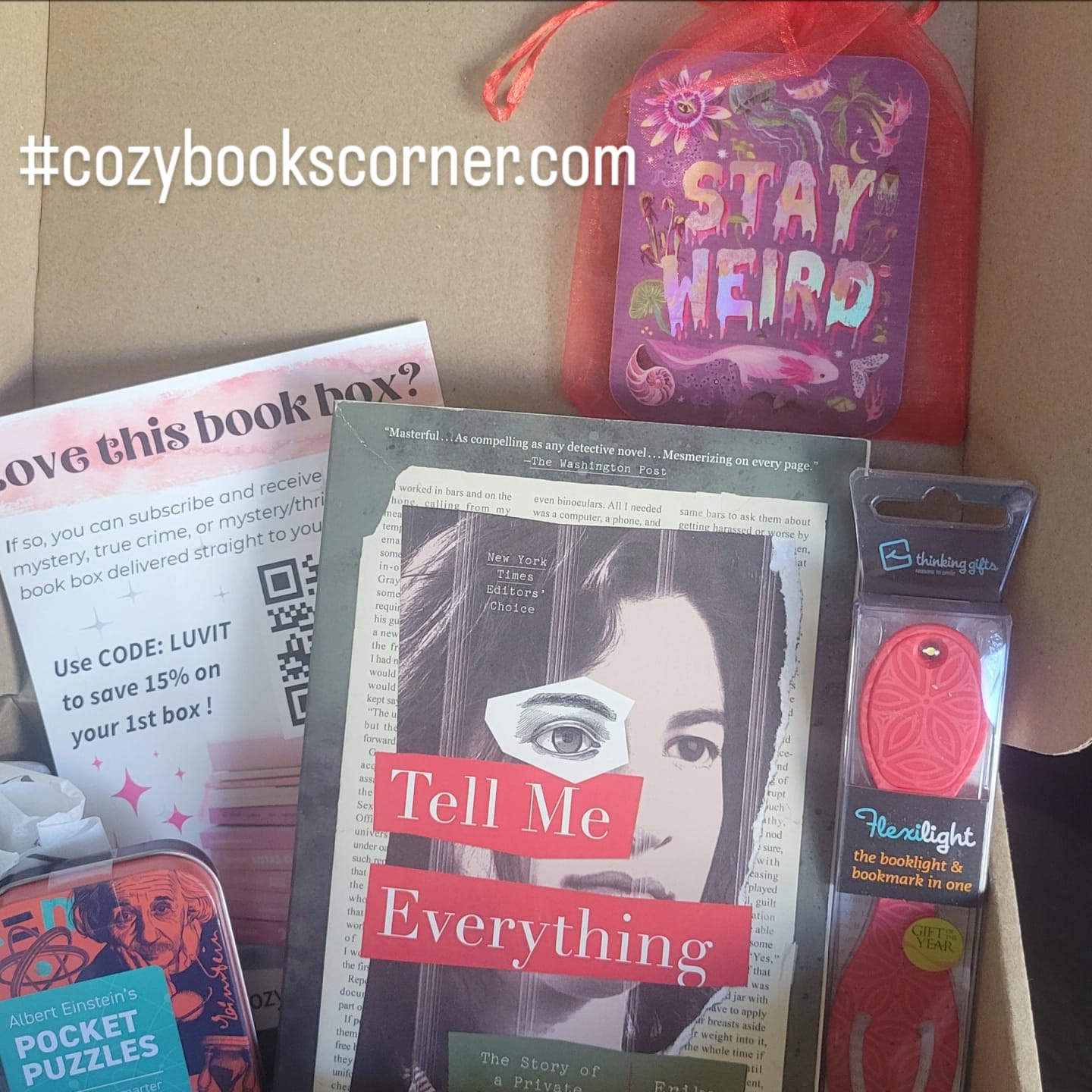 Customer photo review of Campus Crime One-Time True Crime Book Box