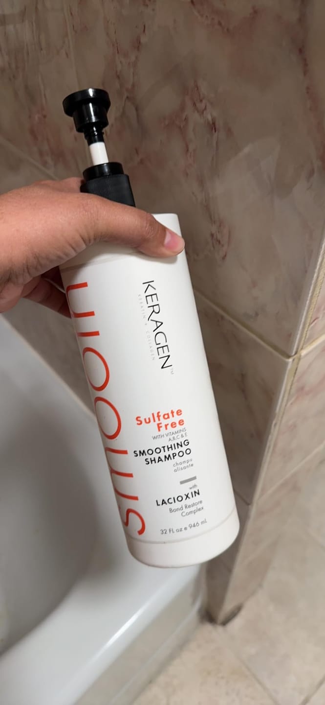 Customer photo review of KERAGEN Smoothing Shampoo & Conditioner - Keratin & Collagen Infused Frizz Control System