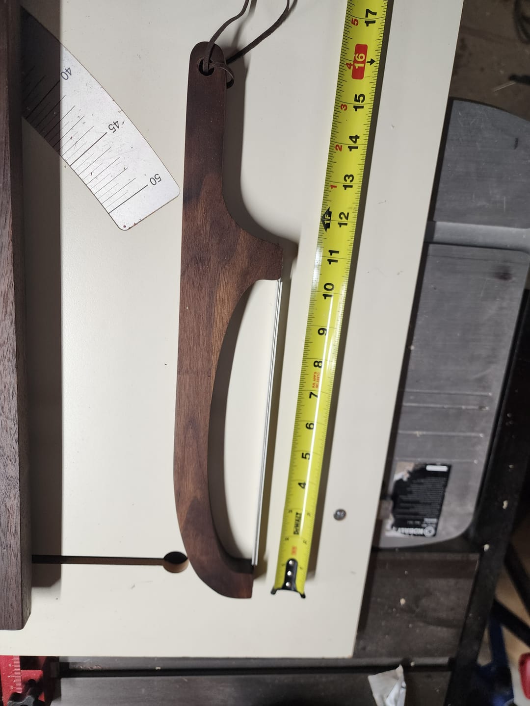 Customer photo review of 15.9X2.75" Bread Cutting Bow Knife 1 Acrylic Router Template