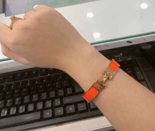 Customer photo review of H ORANGE BRACELET