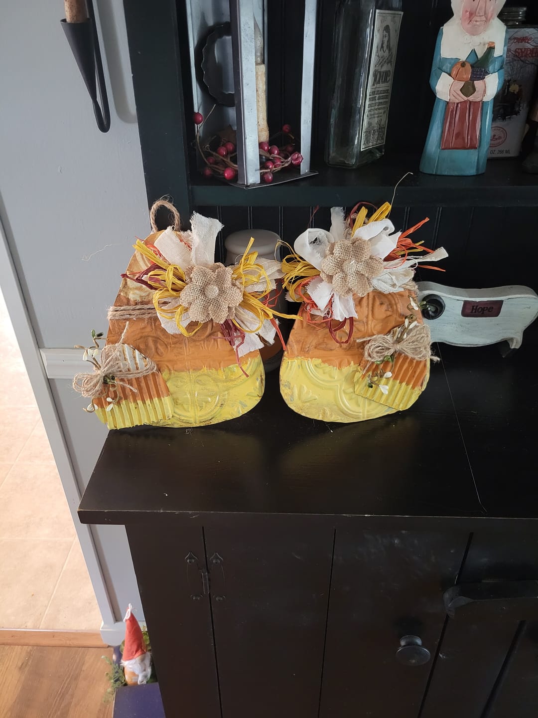 Customer photo review of Unfinished Wood Etched Candy Corn Shape | Paint By Line Crafts | up to 30" DIY