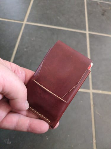 Customer photo review of Slimmad plånbok i äkta läder