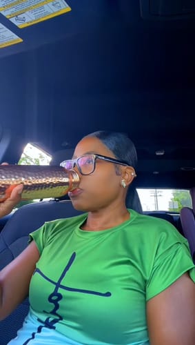 Customer photo review of Himalayan Ayurvedic Pure Copper Bottle