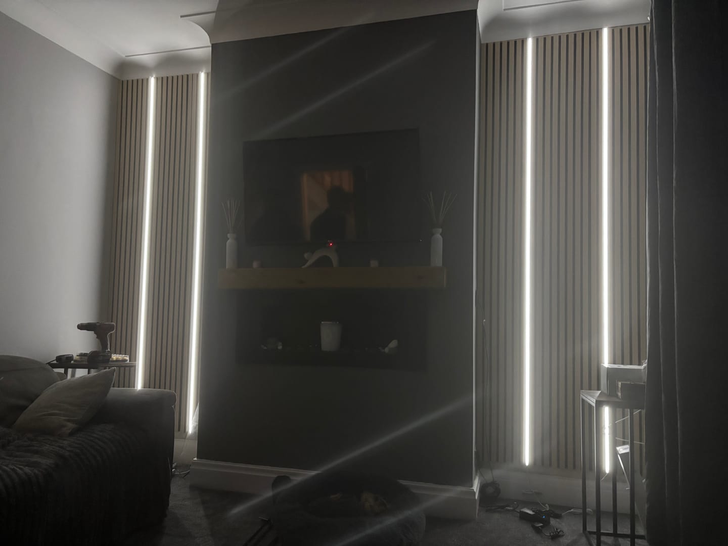 Customer photo review of LED Strip Lighting Kit For Slat Wall Panels – 2-Pack