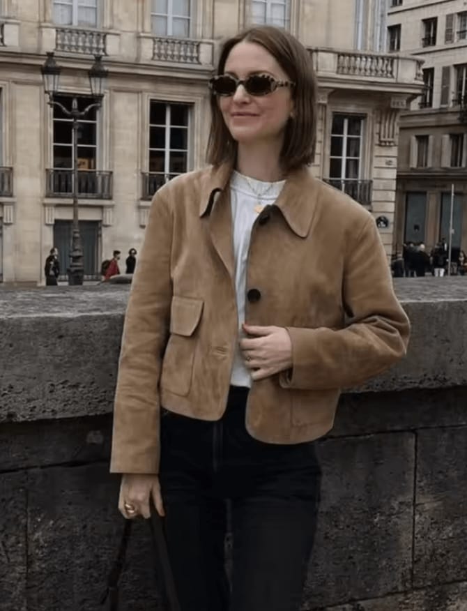 Customer photo review of Mirlinda Suede Jacket