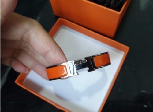 Customer photo review of H ORANGE BRACELET