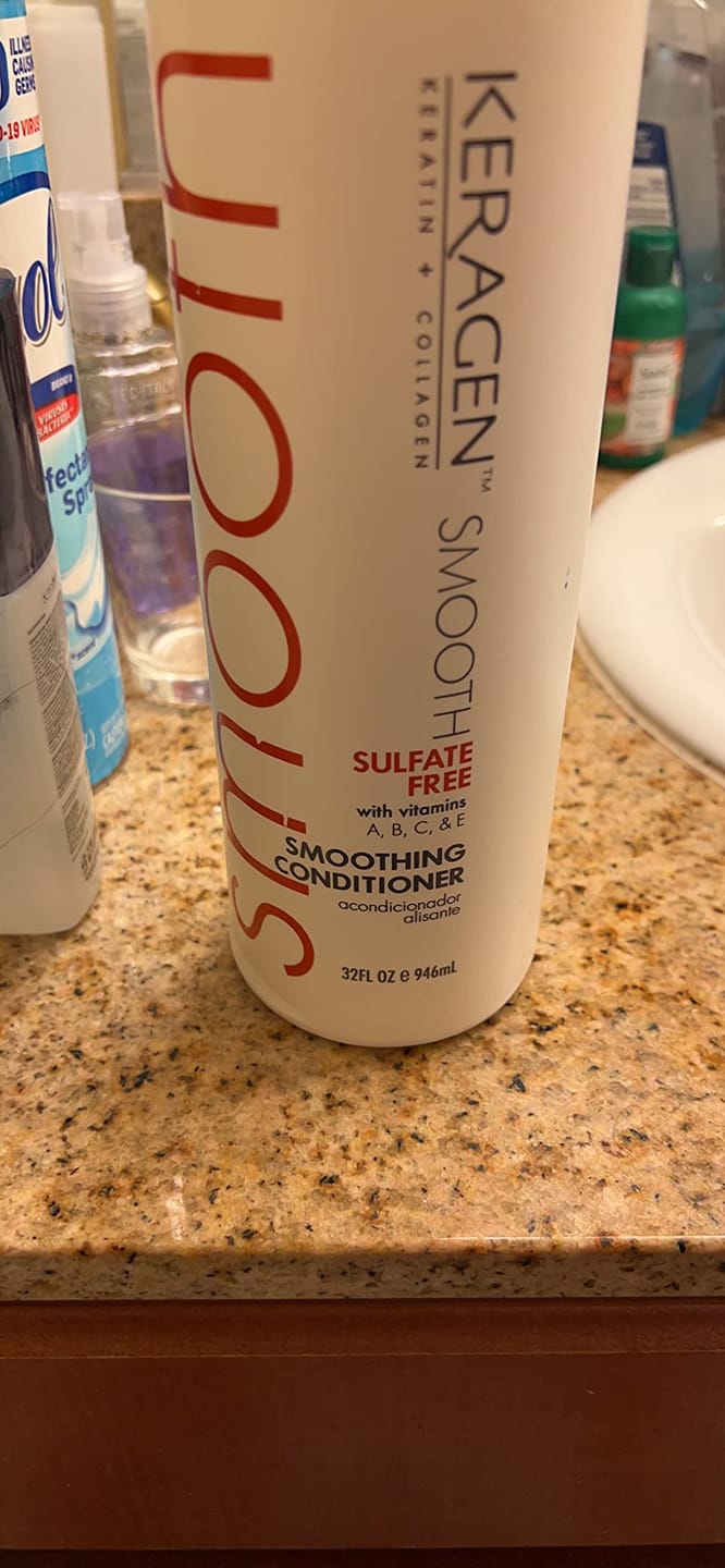 Customer photo review of KERAGEN Smoothing Shampoo & Conditioner - Keratin & Collagen Infused Frizz Control System