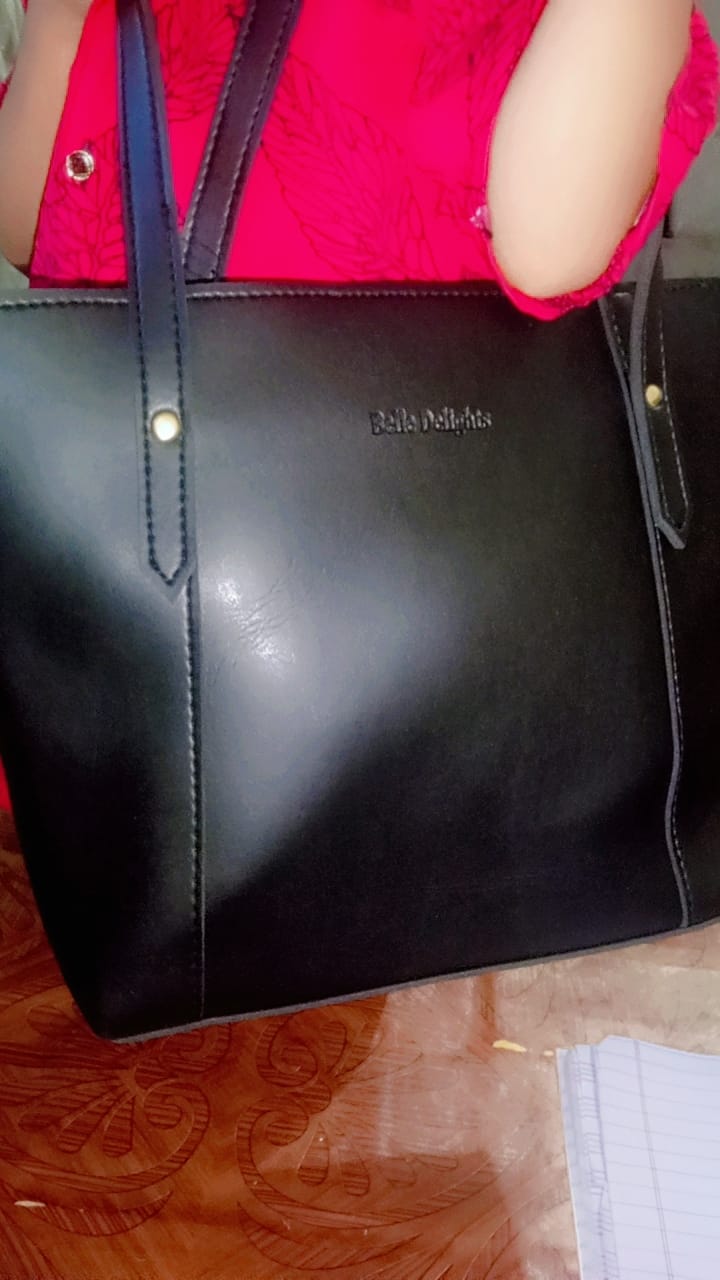 Customer photo review of Black Belle The Tote Bag