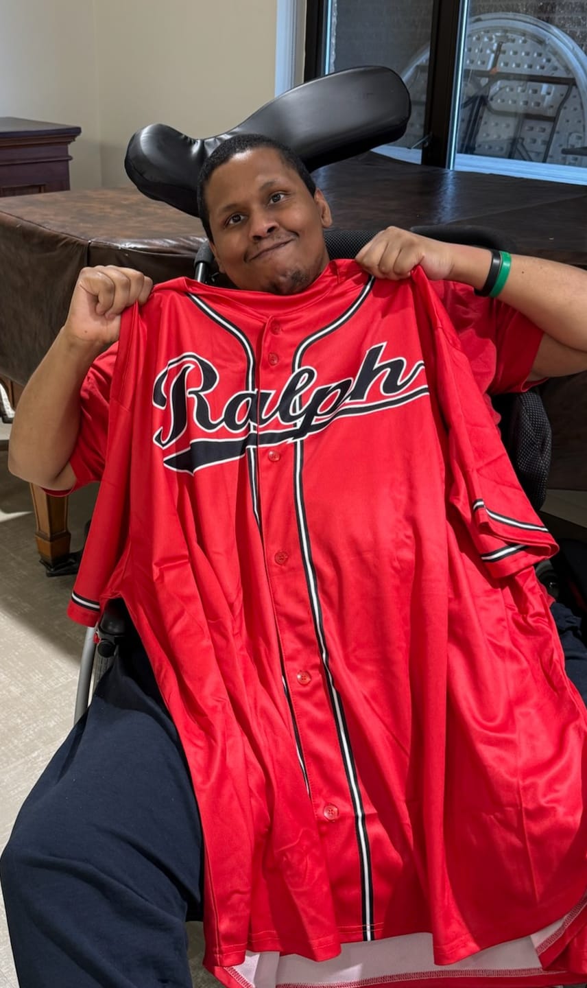 Customer photo review of Custom Red Black-White Solider Classic Style Authentic Baseball Jersey