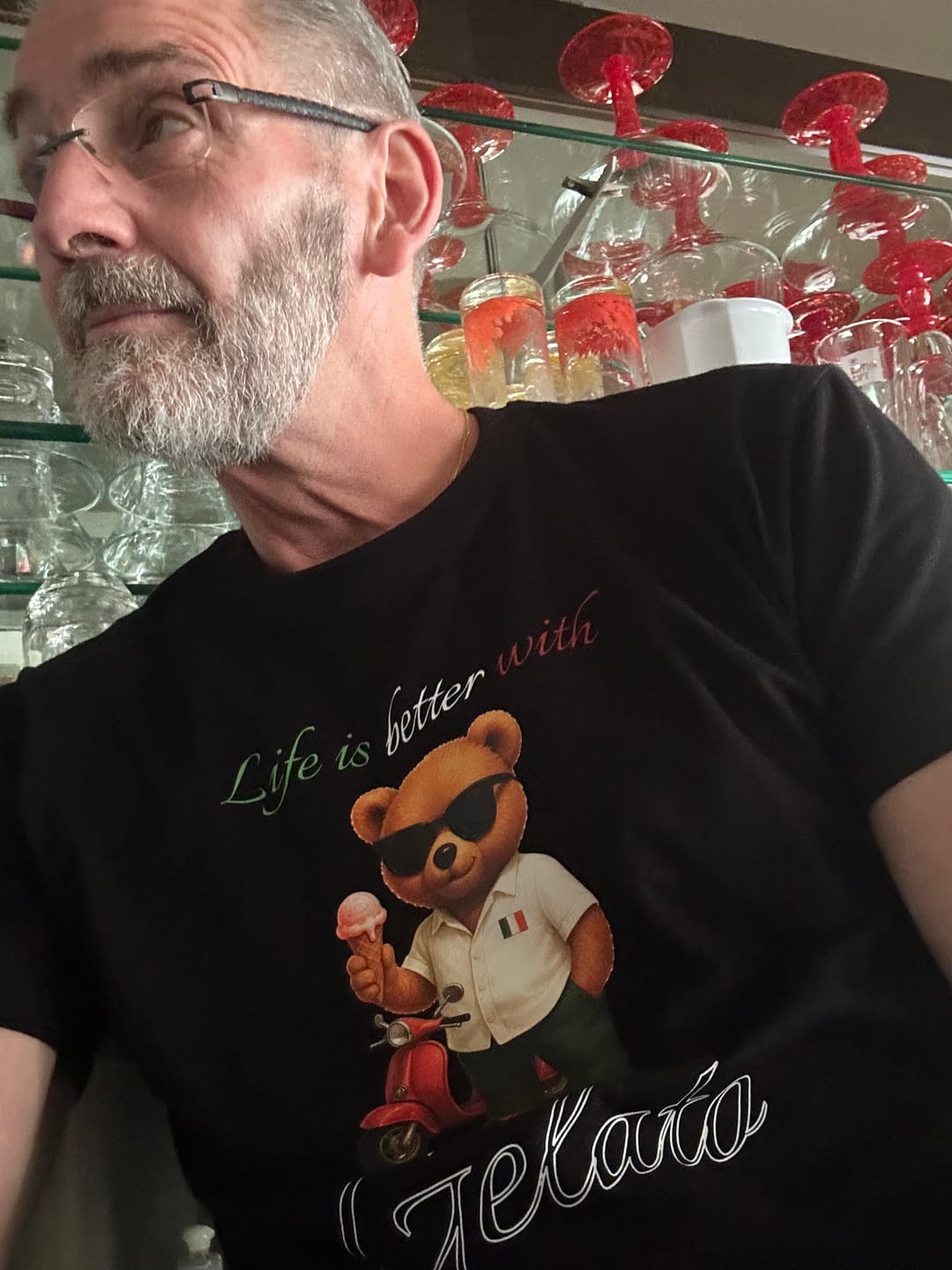 Customer photo review of LIFE IS BETTER WITH GELATO | Premium Shirt Unisex