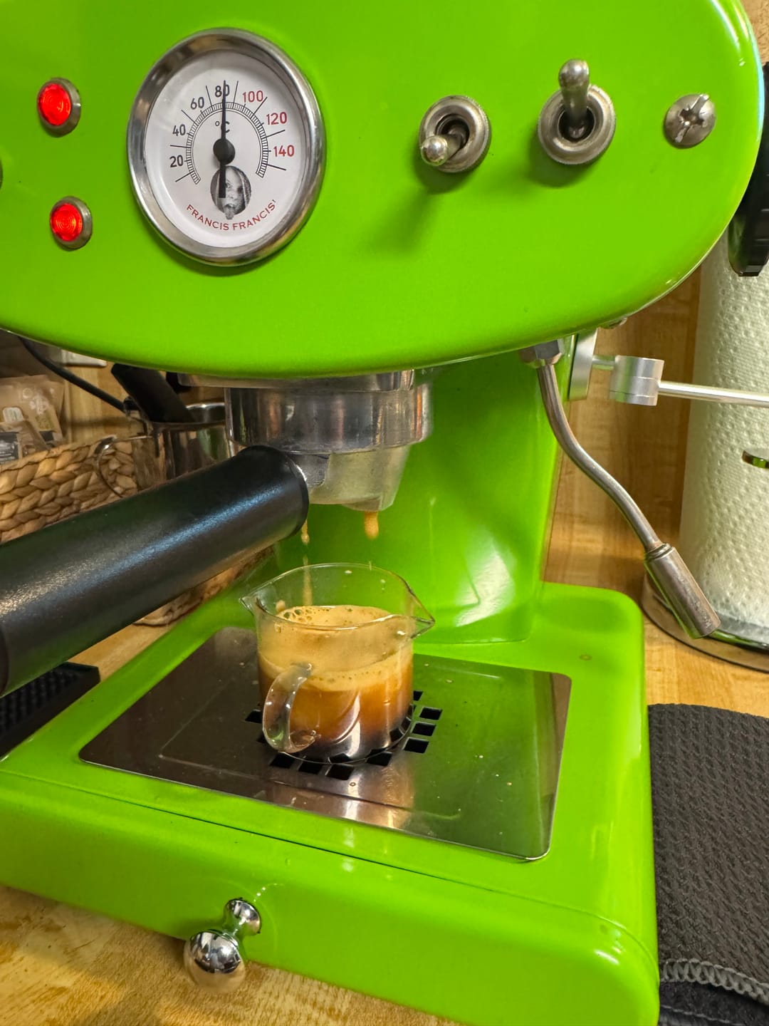 Customer photo review of Precision Espresso Puck Screen
