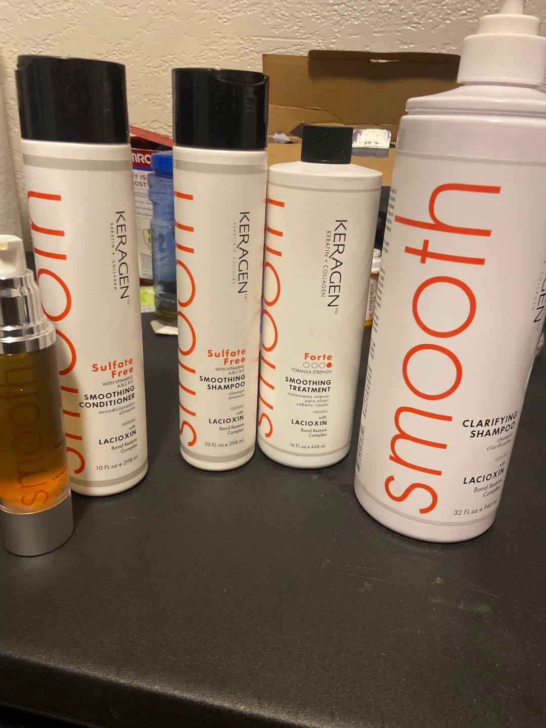 Customer photo review of Keragen Brazilian Keratin Hair Treatment – Premium Straightening Cream, Sulfate-Free Anti-Frizz Formula, Perfect for Dry & Damaged Hair, Complete Kit Combo Set