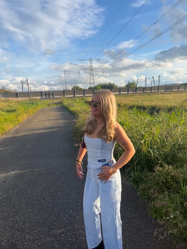Customer photo review of REWORKED JEANS