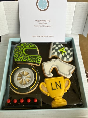 Customer photo review of Motor Racing Biscuit Box