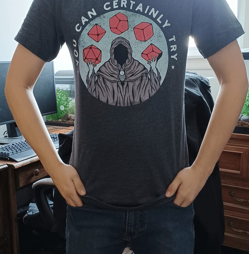 Customer photo review of You Can Try T-Shirt
