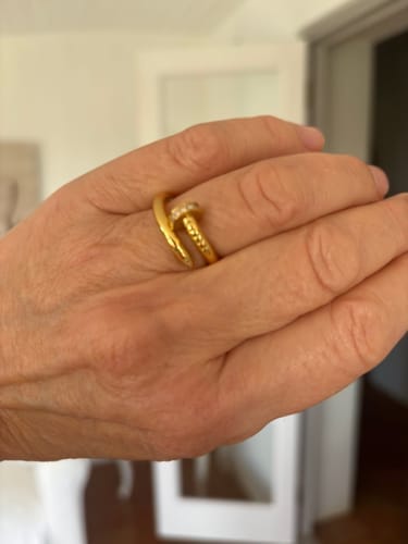 Customer photo review of JUSTE RING 2.65MM GOLD DIAMOND