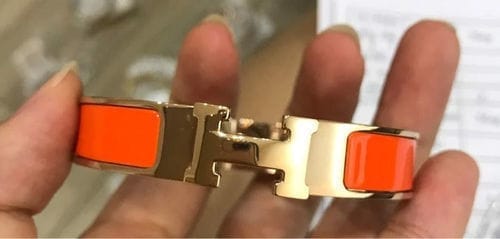 Customer photo review of H ORANGE BRACELET