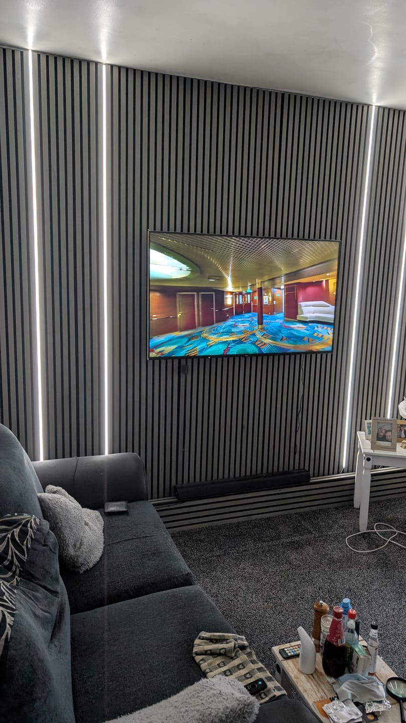 Customer photo review of LED Strip Lighting Kit For Slat Wall Panels – 2-Pack