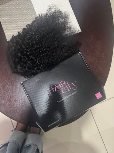 Customer photo review of Jerry Curl Natural Black Clip In Ponytail