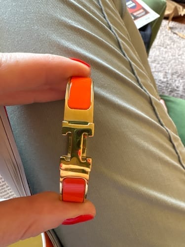 Customer photo review of H ORANGE BRACELET