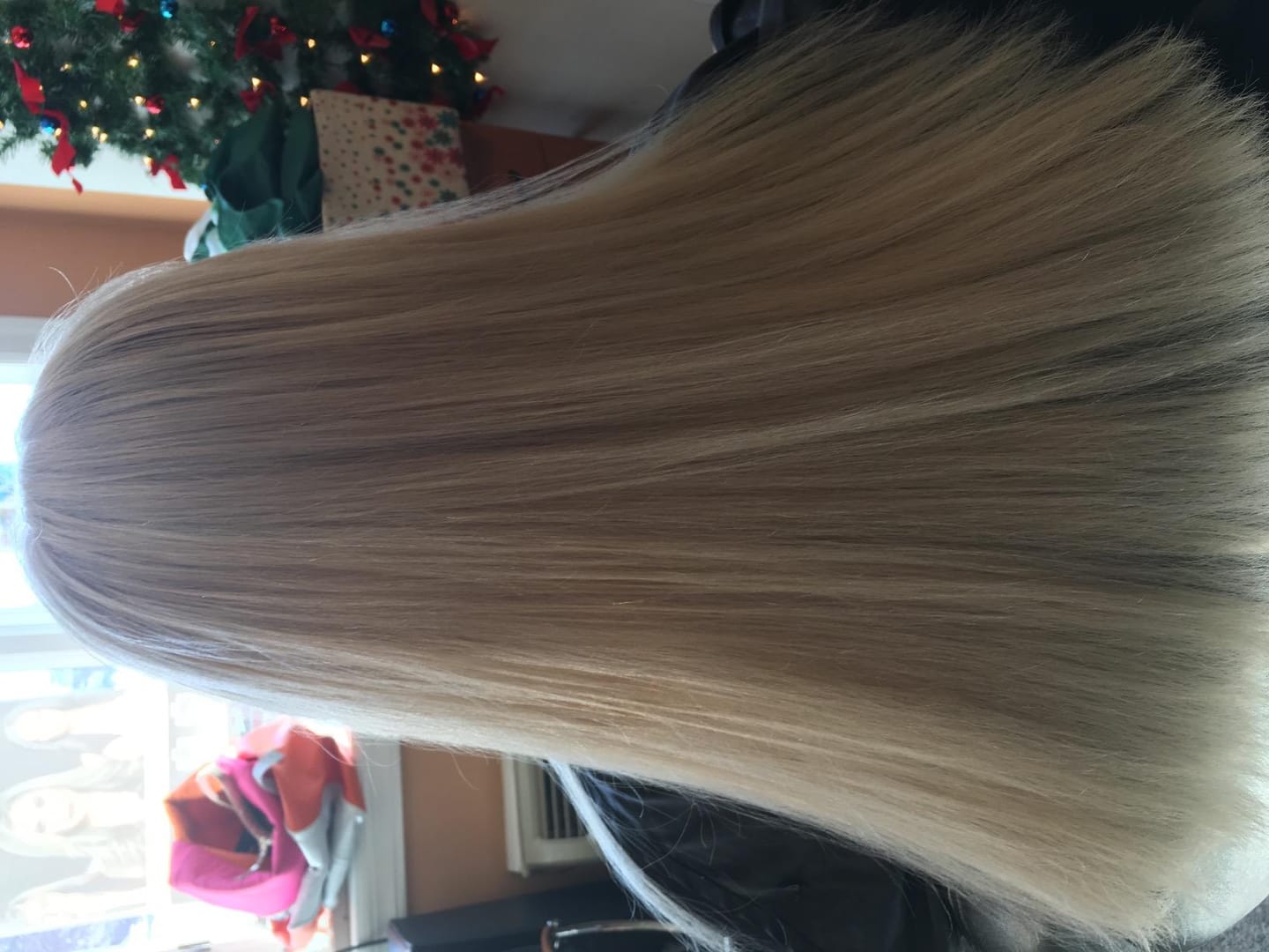 Customer photo review of KERAGEN Brazilian Keratin Smoothing Treatment Formaldehyde-Free Blowout Straightening System