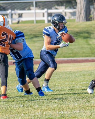 Customer photo review of Quantum Speed: Football Cleats - Royal Blue - Team Colors