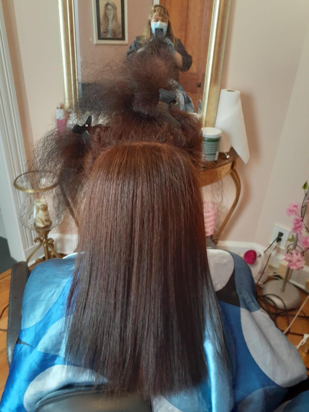 Customer photo review of KERAGEN Brazilian Keratin Smoothing Treatment Formaldehyde-Free Blowout Straightening System