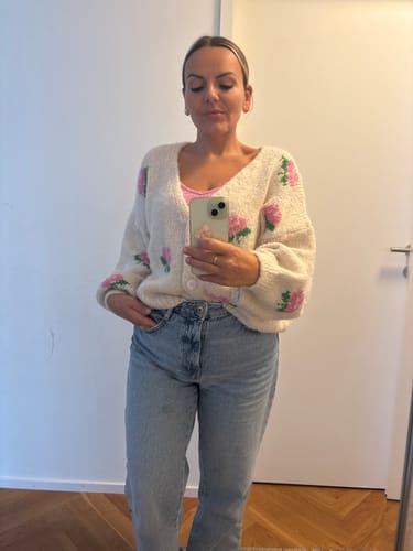 Customer photo review of Oversize Rose Cardigan